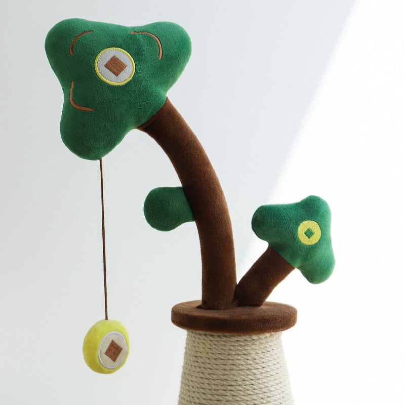 Vertical Sisal Cat Climbing Scratch Post with Toy